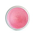 Pink lip gloss in round container Royalty Free Stock Photo