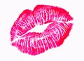 Pink lip print Royalty Free Stock Photo