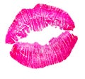 Pink lip print Royalty Free Stock Photo