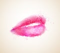 Pink lips Royalty Free Stock Photo