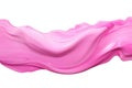 Pink liquid wave isolated on white. Royalty Free Stock Photo