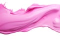 Pink liquid wave isolated on white. Royalty Free Stock Photo