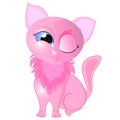 Pink little cat