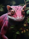 a pink lizard with black spots on it Royalty Free Stock Photo