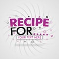 Pink logo for recipes for. for recipe websites, food blog, today recipes, buy food mobile app, free recipes book, cheap culinary b