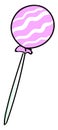 Pink lollipop, illustration, vector