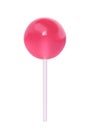 Pink lollipop isolated on white