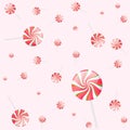 Pink lollipop pattern on pink