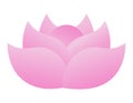 Pink lotus flower brochure element design