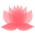 Pink lotus flower. Element of design. You can use as a logo