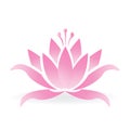 Pink lotus flower logo Royalty Free Stock Photo