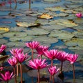 Pink Lotus in the pond