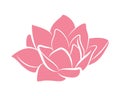 Pink lotus water flower lily icon Royalty Free Stock Photo