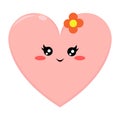 Pink Love Character with Happy Expression