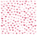 Pink love heart pattern illustration. Valentine\'s day holiday backdrop texture with small hearts Royalty Free Stock Photo