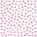Pink love heart pattern illustration. Valentine\'s day holiday backdrop texture with small hearts Royalty Free Stock Photo