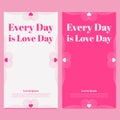 Pink love valentines day social media story template