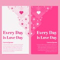 Pink love valentines day social media story template