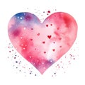 Pink lovely drawing background painting textured background heart abstract greeting design watercolor valentine Royalty Free Stock Photo