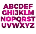 Pink low poly alphabet