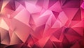Pink Lowpoly Geomtric Triangle Textured Background | Generative AI