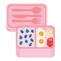 pink lunch box illustration