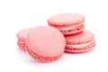 Pink macaron cookies