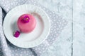 Pink macarons with vanilia cream Royalty Free Stock Photo