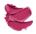 Pink makeup smear of lip gloss