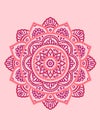 Pink Mandala Drawing Illustration Royalty Free Stock Photo