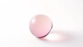 Pink marble sphere, smooth and elegant decorative object Generative AI