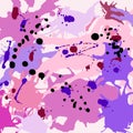 Pink maroon purple lilac ink splashes background square