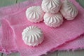 Pink marshmallow or zephyr, traditional russian dessert