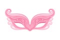 Pink Mask as Party Birthday Photo Booth Prop Vector Illustration