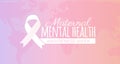 Pink Maternal Mental Health Awareness Week Illustration