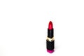 A pink matte lipstick close-up on a perfectly white background Royalty Free Stock Photo