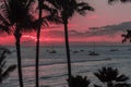 Pink Maui Sunset Royalty Free Stock Photo