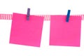 Pink memo sheets Royalty Free Stock Photo