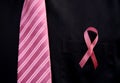 Pink men's tie for Breast Cancer Awareness Royalty Free Stock Photo