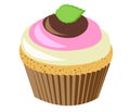 Pink menthe Cupcake