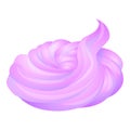 Pink meringue icon cartoon vector. Cake whip