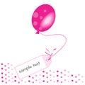 Pink message ballon vector background