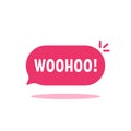 pink message icon like woohoo popup bubble