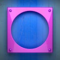 Pink metal and blue wood background Royalty Free Stock Photo