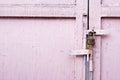 Pink metal door