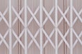 Pink metal grille sliding door