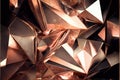 Pink metallic bronze sparkling glossy abstrackt background. Texture rose copper metal. Generative AI Royalty Free Stock Photo