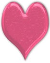Pink Metallic Heart Embossed