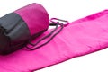 Pink microfiber towel for fitness and outdoor walks