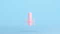 Pink Microphone Vintage Soft Gen Z Nostalgia Retro Kitsch Blue Background